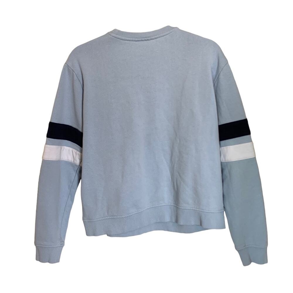 Fila | Women's Natalie Pullover Crewneck Sweatshirt big logo vintage feel stripe - Picture 13 of 14
